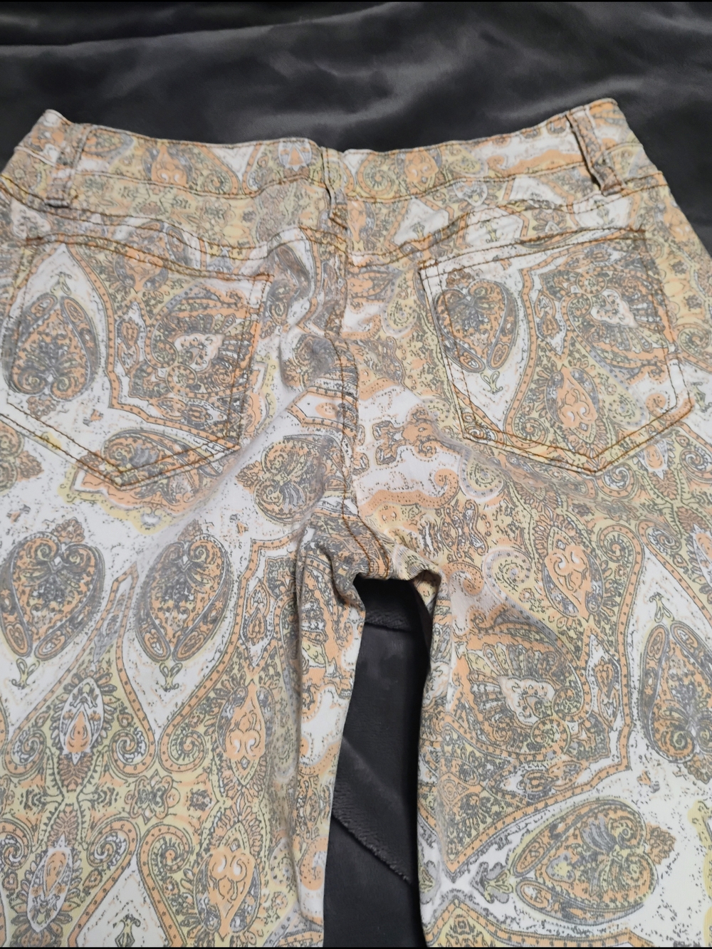 Paisley-Print Wide Leg Jeans in Multicolor — Women’s Flare Jeans